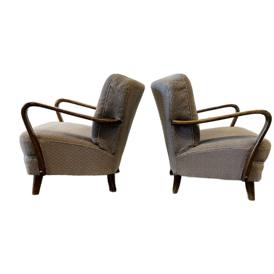 Set Van 2 Vintage Fauteuils / Cocktailstoelen / Eenzitjes 1