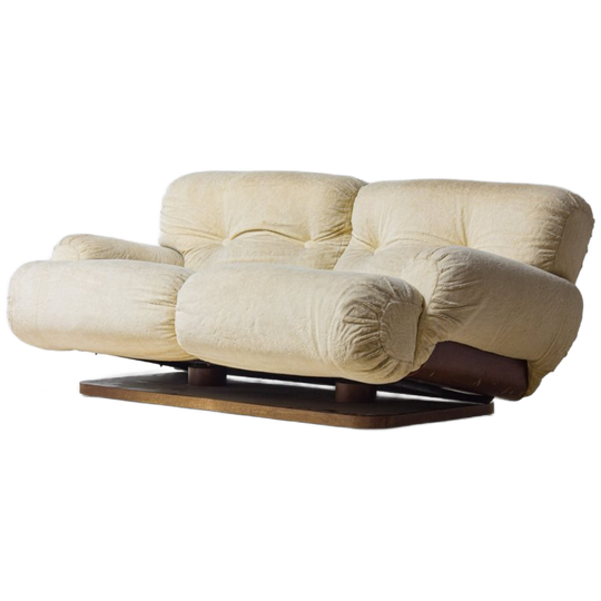 Vintage Kantelbare 'low Seater' Sofa In Zacht Fluweel, 1970 1