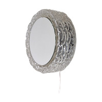 Wandspiegel Met Verlichting – Vintage Glazen Wandlamp Plus Spiegel – Space Age - (ml49)
