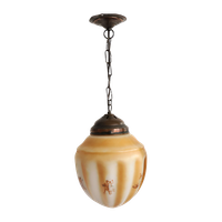 Prachtige Art Deco Hanglamp Van Glas Met Afbeeldingen, Italie Jaren '20/'30.