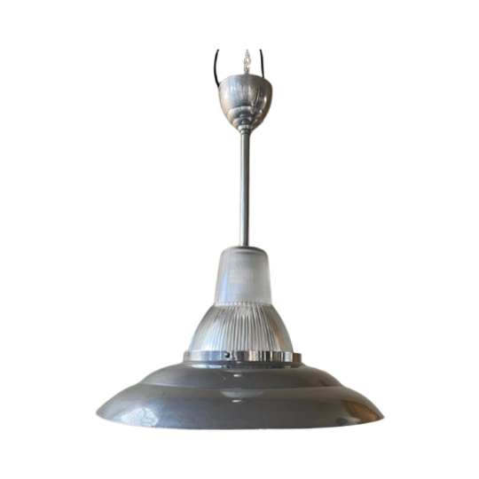 Vintage Lamp Hanglamp Fabriekslamp Frans 1