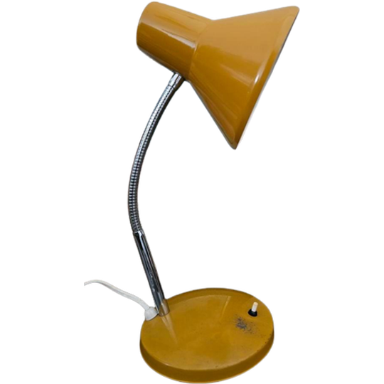 Hala Zeist H.J Busquet Okergele Metalen Bureaulamp 1