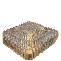 Vintage Plafonniere / Tafellamp Glas 70s