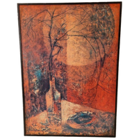 Le Ba Dang De Dode Tak Vintage Druk Print Op Hout