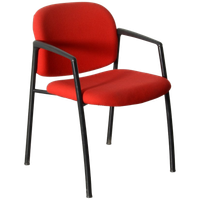 Ahrend 320 Vergaderstoel, Rood, 4-Poot Onderstel