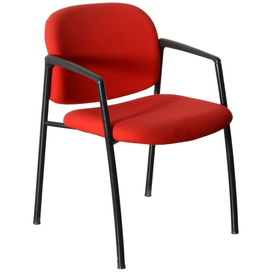 Ahrend 320 Vergaderstoel, Rood, 4-poot Onderstel 1