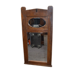 Spiegel Art-Deco Met Eikenhouten Lijst thumbnail 1