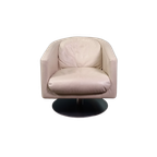 Schitterende Leren Natuzzi Draaifauteuil thumbnail 1