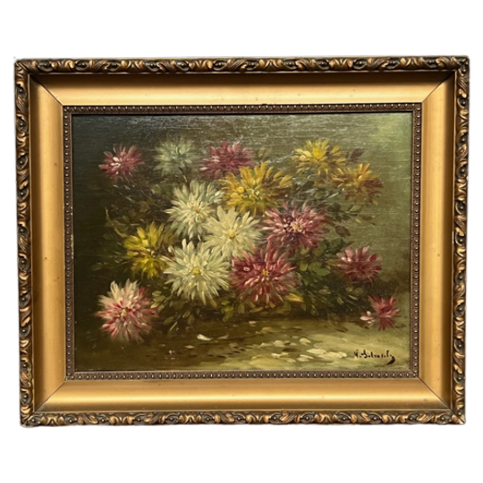 Paul Henry Schouten "stilleven Met Bloemen". Olieverf Op Paneel. 1
