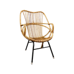 Zeldzaam Model Rotan Fauteuil, Rohé Noordwolde thumbnail 1