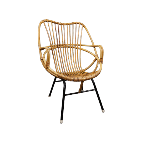 Zeldzaam Model Rotan Fauteuil, Rohé Noordwolde 1