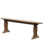 Geweldige Antieke Franse Halbank/ Bank Voor Aan De Eettafel Met Een Prachtig Patina thumbnail 1