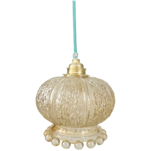 Vintage Hanglampje Beige Glas Jellyfish