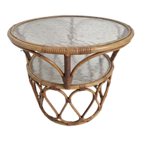 Jaren 60 Rotan Bohemian Salontafel