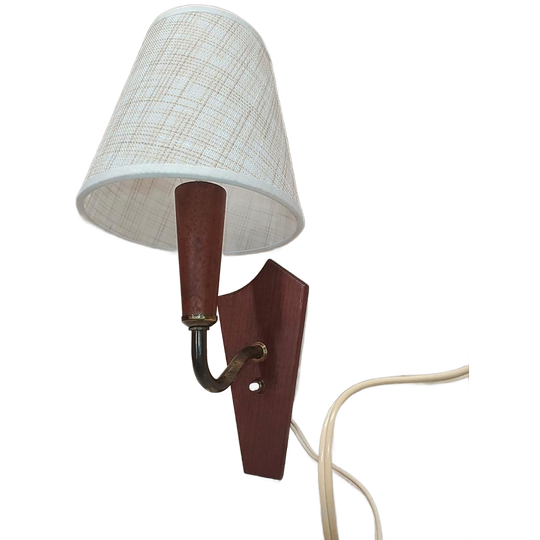 Vintage Wandlamp Met Houten Details 1