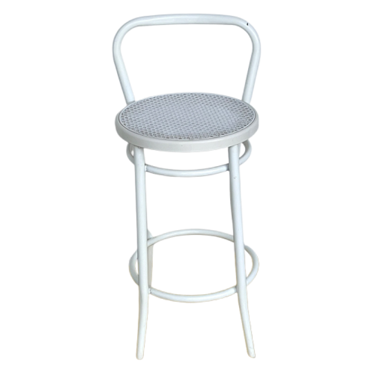 Wit Vintage Webbing Hoge Stoel Barkruk 1