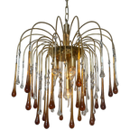 2 Beschikbaar Vintage Xl Formaat Teardrop Murano Kroonluchters thumbnail 1
