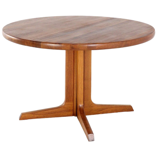 Gudme Ronde 1x Verlengbare Eettafel 'jysted' Vintage Deens Massief Teak 1