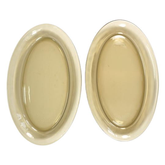 Drie Ovale Rookglas Schaaltjes – Arcoroc France 1