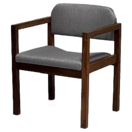 Wengé | Fauteuil Nederlands Design Armstoel Grijs 1