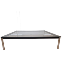 Cassina Lc10-P - Salontafel - Zwart Frame - Glas - Design