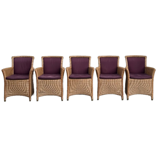5 Lloyd Loom Fauteui Exeter - Super Original Lloyd Loom Stoel Met Logo! 1