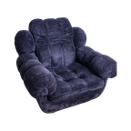 Vintage Fauteuil "Cloud" In Ribfluweel thumbnail 1