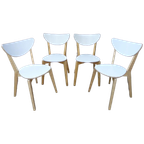 Mooi Set Van 4 Witte Stoelen thumbnail 1