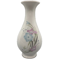 Vaas Vintage Wit Pastelkleurige Bloemen China