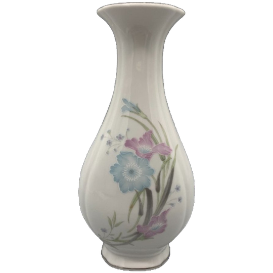 Vaas Vintage Wit Pastelkleurige Bloemen China 1