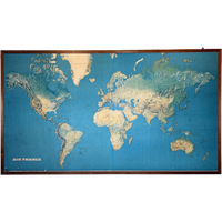 Vintage Xxl Air France ‘airway’ Map – 1970’s