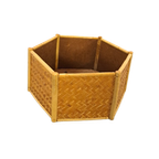 Rotan Bamboe Plantenbak Op Wielen, Bloempot thumbnail 1