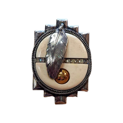 Pracht Ermani Bulatti Art Nouveau Metalen Revival Broche😍