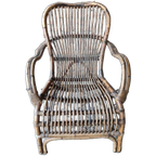 Bruine Bamboe Fauteuil Tuinstoel thumbnail 1