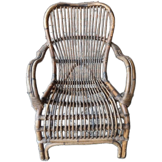 Bruine Bamboe Fauteuil Tuinstoel 1
