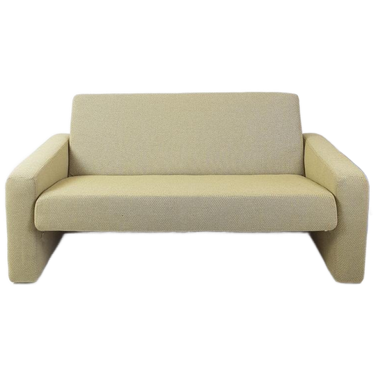 Vintage Gelderland Bankje | Gele Bank Ploegstof Design 1