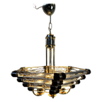 Vintage Bakalowits & Sohne Black/gold Hexagon Chandelier thumbnail 1