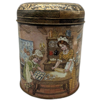 Vintage Blik J. Luber Kerstdecor