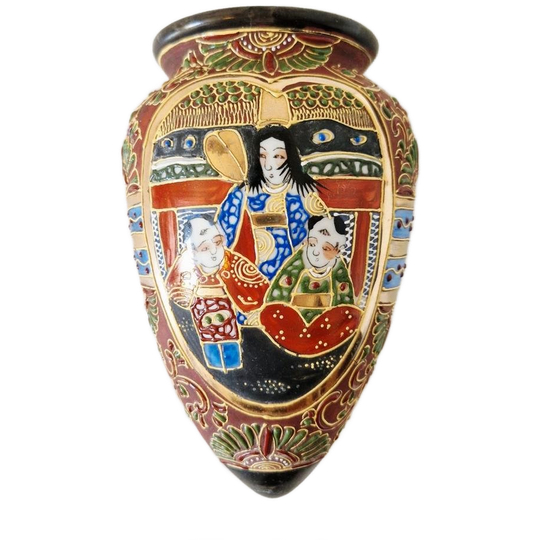 Japanse Satsuma Wandvaas Muurvaas Vintage Vaas Antieke Vaas 1