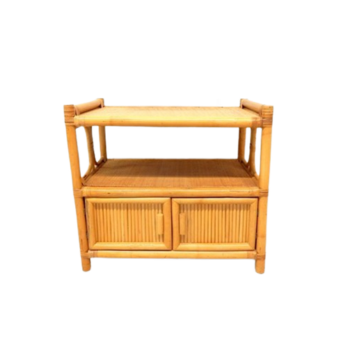 Retro Vintage Bamboe Dressoir Tv Meubel Jaren 70 Tv Kast