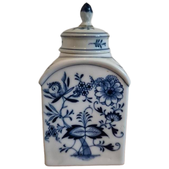 Antiek Meissen Thee Bewaarpotje Dresden Porselein 1