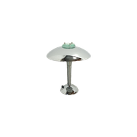 Chromen Lamp Met Glazen Details, Tafellamp