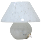 Vintage Murano Mushroomlamp - Wit, Jaren '70 thumbnail 1