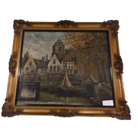 Nederlands Stadsaanzicht Johannes Karel Leurs (1865-1938)