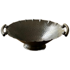 Vintage Hand-wrought Hammered Aluminum Bowl thumbnail 1