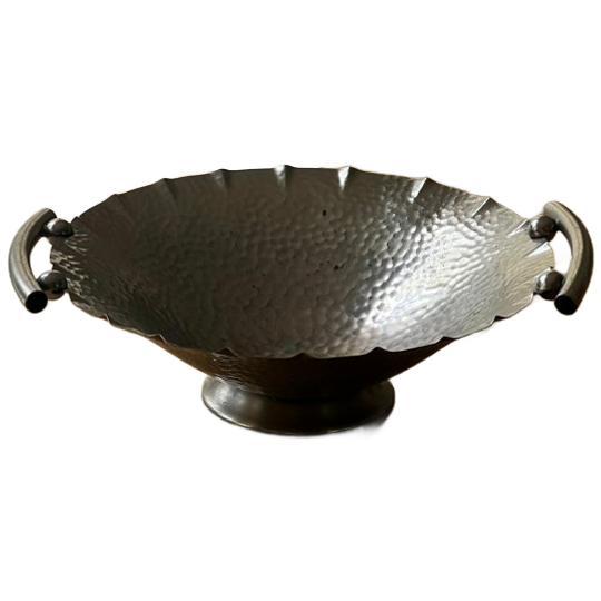 Vintage Hand-wrought Hammered Aluminum Bowl 1