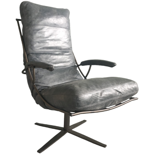 Lederen Industriële Fauteuil Van Het Anker Type Tiberius 1