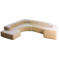 Mid-Century 'Lara' Zitbank Sofa In Beige Fluweel Door Roberto Pamio, 1958