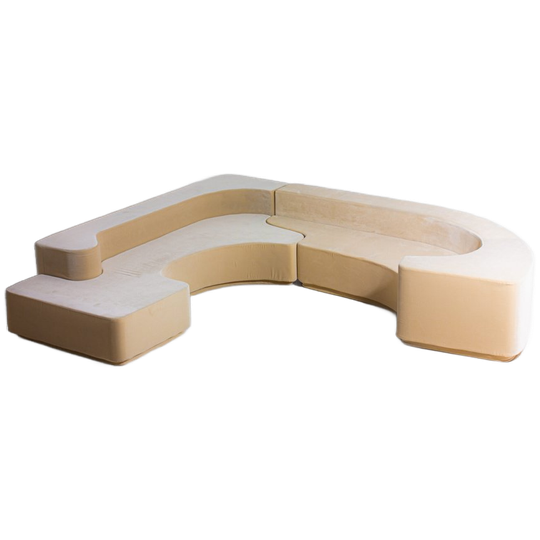 Mid-century 'lara' Zitbank Sofa In Beige Fluweel Door Roberto Pamio, 1958 1