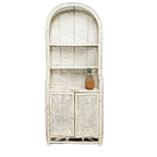 Vintage Wit Rotan Rieten Bohemian Kast Boogkast Bali thumbnail 1